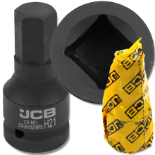 JCB ütvecsavarozó bitfej 3/4" 21mm 6-pontos króm-molícium dugókulcs