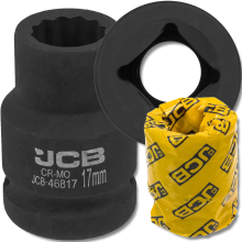 JCB ütvecsavarhúzó 3/4" 17 mm-es 12 élű króm-molícium dugókulcs