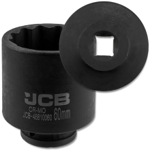 JCB DYB SLAGTOPPENØGLE 3/4" Cr-Mo 12-kant 60 mm TOPNØGLE
