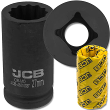 JCB MÉLYHŰTŐ DUGÓKULCS 3/4" Cr-Mo 12-PONTÚ 27 MM-ES DUGÓKULCS