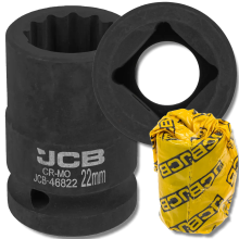 JCB ütvecsavarhúzó 3/4" 22 mm 12 élű króm-molícium dugókulcs
