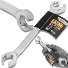 JCB SPLIT RINGNØGLE 19x22 mm 2-SIDET Cr-V 6-VINKEL