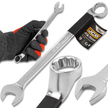 JCB NYITOTT VÉGŰ KULCS 75 FOKOS SZÖGÖS 16 MM CR-V ACÉL KÉTÉGŰ