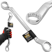 JCB GYŰRŰKULCS KÉTOLDALAS 45 FOKOS BOKÁS 36x41 mm Cr-V 12 PONTÚ