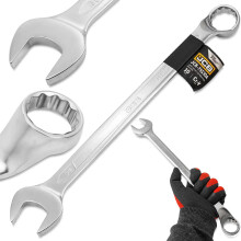 JCB NYITOTT VÉGŰ KULCS 75 FOKOS SZÖGÖS 30 MM CR-V ACÉL KÉTÉGŰ
