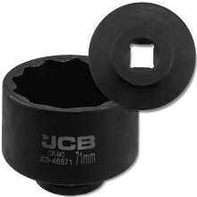 JCB Slagtopnøgle 3/4" 71 mm 12-kantet Cr-Mo topnøgle
