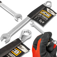 JCB NYITOTT VÉGŰ KULCS 75 FOKOS SZÖGÖS 7 MM CR-V ACÉL KÉTÉGŰ