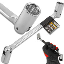 JCB dugókulcs 16-17 mm, kétoldalas, Cr-V acél, 12-pontos
