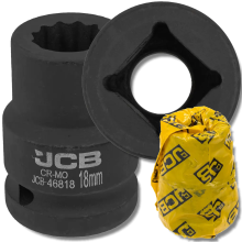 JCB Slagtopnøgle 3/4" 18 mm 12-kant Cr-Mo topnøgle