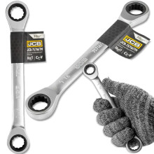 JCB GYŰRŰKULCS kétvégű racsnival 16x17mm Cr-V 12-PONTÚ