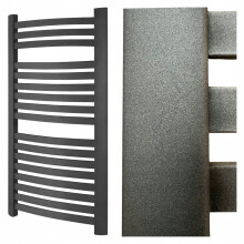 Kylpyhuoneen patteritikkaat antrasiitti 57 x 55 cm 9 lamellia timantinmusta