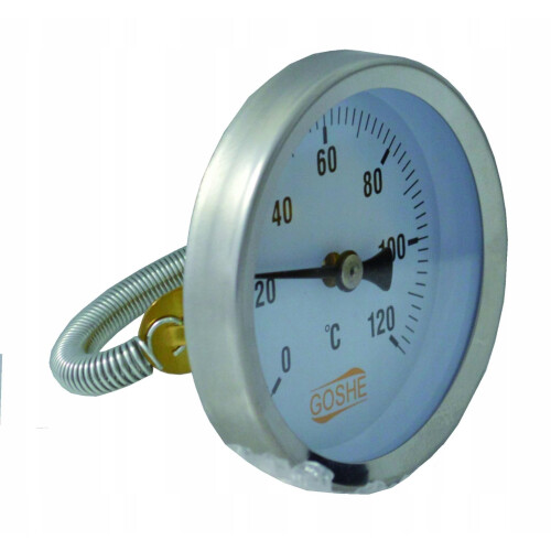 TERMOMETER MED STRÅD 63 MM 0-120C