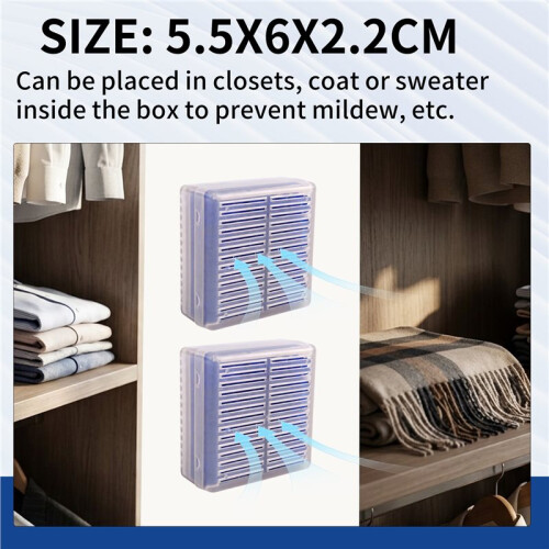 2pcs  Indicating Silica Gel Desiccant Moisture For Absorb Box Reusable 2