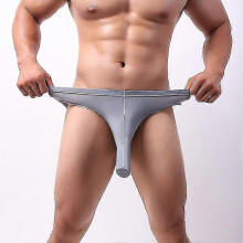 (L, Red) 2 Pieces Men's Sexy Briefs Men's Nightclub Wear Novel Thong Beach Bikini Men's Breathable Panties Underwear