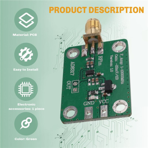 AD8317 High Speed Logarithmic Detector RF Log Detector RF Signal Log Output Power Meter 1M-10000MHz Controller 2