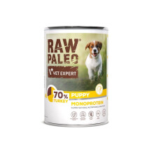 VETEXPERT Raw Paleo Puppy Monoprotein Turkey - wet food for puppies - 400 g