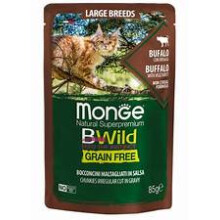 Monge B Wild Cat Adult Large Buffalo med grøntsager i sauce 85g