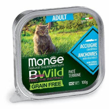 Monge BWild-kissanruoka aikuisille anjovispateelle 100 g