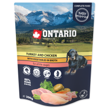 Ontario pulyka és csirke zöldségekkel húslevesben 300g