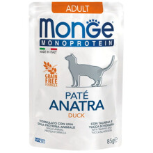 Monge macskaeledel felnőtt macskáknak monoprotein kacsapástétom 85g