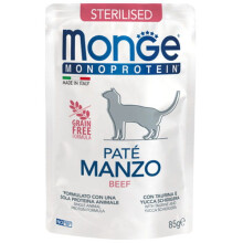 Monge macskaeledel sterilizált monoprotein marhahúspástétom 85g