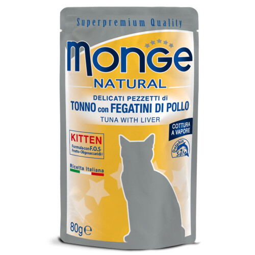 Monge Kattekillingtun med kyllingelever 80g