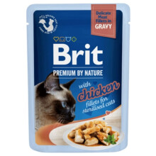 BRIT PREMIUM CAT felnőtt sterilizált csirkefilé (tasak) 85g