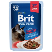 BRIT PREMIUM CAT felnőtt sterilizált bárányfilé (tasak) 85g
