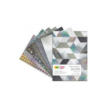PapierArt Elegant Silver A4-es blokk, kiváló minőség kreatívoknak