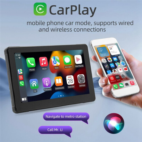 7Inch IPS Screen Mototorcycle Wireless Carplay Android Auto GPS Navigation Driving Recorder IP65 Waterproof Screen 2