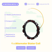 Statorspoel voor Dynamo 592829 691065 392595 691063 voor Briggs & Stratton BS Tri Circuit of 5/9 Ampère