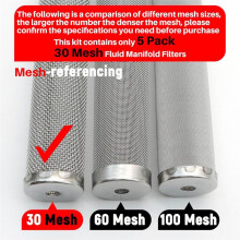 5-Pack 730-067 30 Mesh Fluid Manifold Filter for Titan 440, Impact 440, 540, 640, 740, 1040i, 640i, 840i, PowrPin 3500