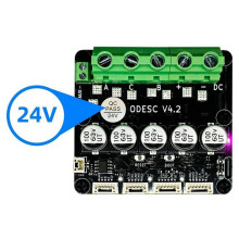 ODESC V4.2 8-24V Enkeldriven HöGströM och HöG Precision BorstlöS Servomotorstyrenhet, Baserad på för ODrive 3.6-Uppgradering