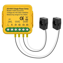 Tuya WiFi Power Meter Monitor 2CH Real- Current Monitor Automation Notifications Life Remote Control