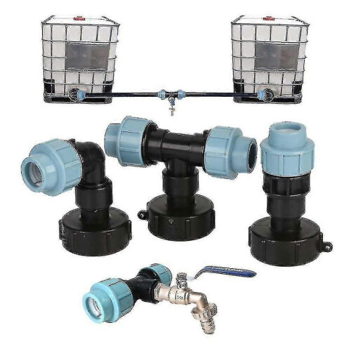 (32Mm Tee Adapter) Ibc Tank Water Pipe Connector Garden Lawn Hose Adapter Home Tap Fitting Tool 1
