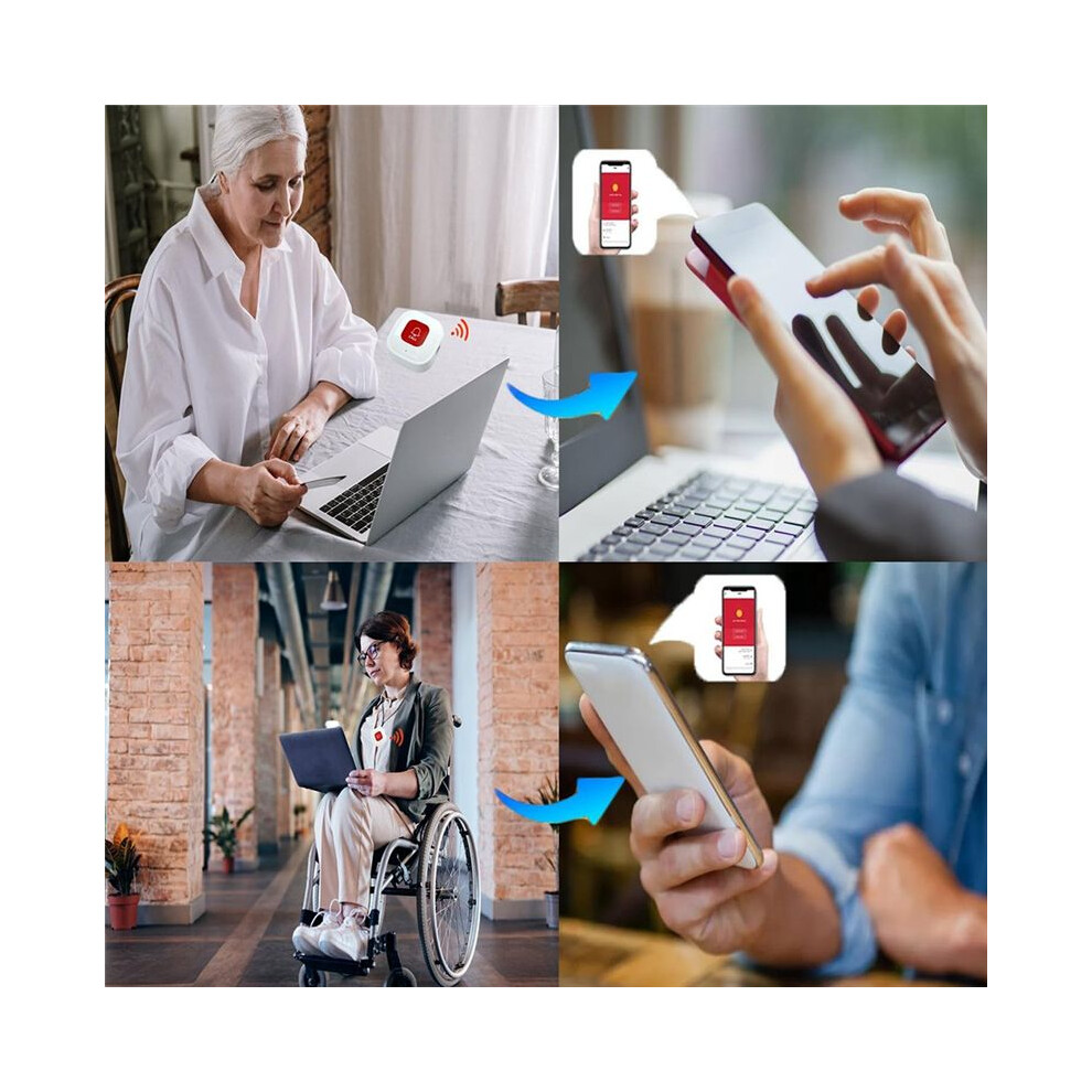 Tuya WiFi  SOS Call Button Wireless Caregiver Pager Phone Alert Transmitter Emergency Call Button for Elder