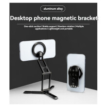 Magnetic Phone Tripod Stand Selfe Stick Desktop Smartphone Holder for Video Photography