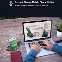 Magnetic Speaker Portable Subwoofer TWS Wireless Music Player NFC Induction Phone Holder Black