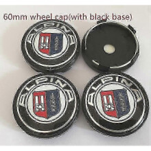 (60mm wheel cap 2) 4pcs 56mm 60mm 65mm 68mm Alpina Car Emblem Wheel Center Hub Caps Badge Cover Sticker Car Styling Accessories