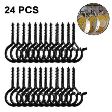 24pcs Screw In Hooks Outdoor String Lights Screw Hook Ceiling Hooks