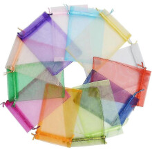 100pcs 4x6 Inch (10x15cm) 10 Colours Organza Bags for Party Favor Bags Candy Bags