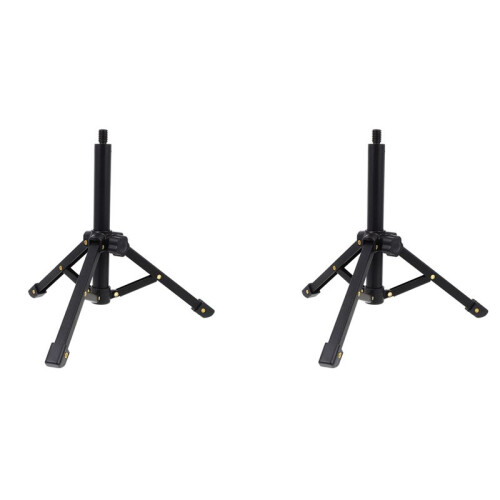 2X Draagbare Microfoonstandaard Desktop 1/4 Statief Tafelstandaard Verstelbare Microfoonstandaard Microfooncliphouder Beugel