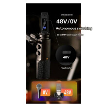 48V Microphone Transmitter and Receiver Wired Instrument Condenser Dynamic Microphone to Wireless Universal Converter