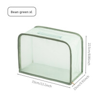 (Green XL) Transparent Storage Purse Bag For Wall Hanging Use With Breathable Material Mesh