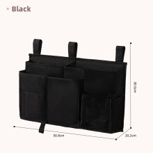(Black) Oxford Fabric Multifunctional Bedside Hanging Organizer For Beds Dorm College