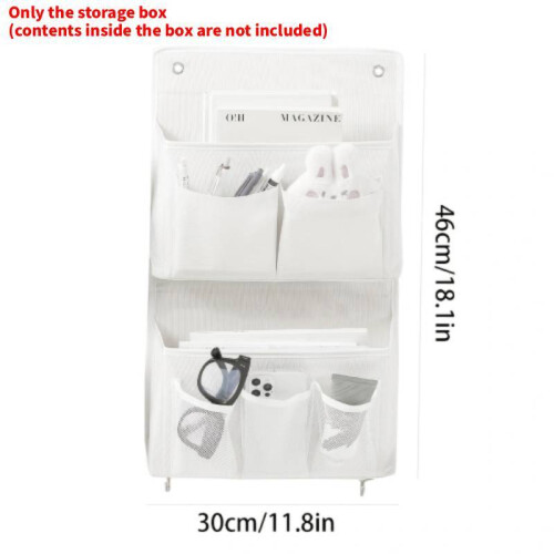 (White) Wall Mounted Compact Organizer For Bedroom Closet And Counter Storage Kitchen