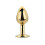 Toosh Gold Metal Butt Plug Small Clear Stone 1