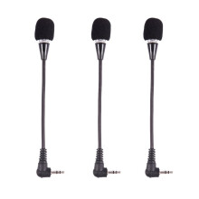 3X Flexible 3.5mm Jack Microphone Mic for PC Laptop Desktop Skype Yahoo Black