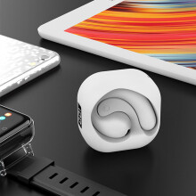 Wireless Noise Cancelling Earbuds  5.4 Bass Stereo Earbud IPX4 Water Sweat Proof Headphones White