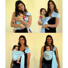 (Light Blue)Babytrage verstellbare Unterstützung und Frontwickeldesign für einfaches Tragen